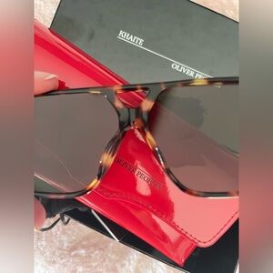Oliver Peoples for KHAITE tortoise Aviator Sunglasses, new